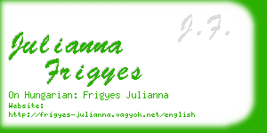 julianna frigyes business card